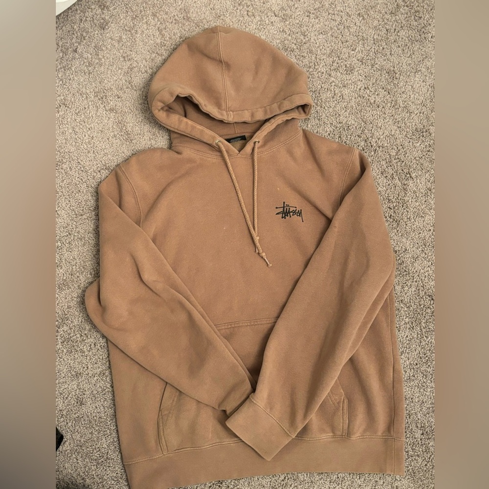 Basic Stussy Hoodie | Tan / Black color way